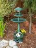 Verdigris Garden Centerpiece Bird Bath Planter with LED Light – Elegant Outdoor Décor