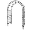 134 x 59 x 213cm Double Layer Iron Art Arc Top Iron Arch Black