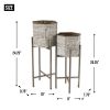Modern Hexagon Bucket Plant Stand Set of 2 - Stylish and Functional