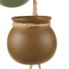 Set of 4 Terra Cotta Hanging Mini Planters – Rustic Charm for Garden & Home