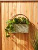 Large Rectangle Galvanized Wall Planter - Rustic Hanging Plant Holder
