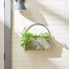 Large Rectangle Galvanized Wall Planter - Rustic Hanging Plant Holder