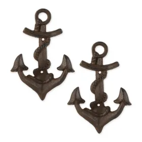 Nautical Anchor Wall Decoration Set with Rope - Pack of 2