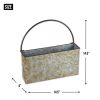 Large Rectangle Galvanized Wall Planter - Rustic Hanging Plant Holder