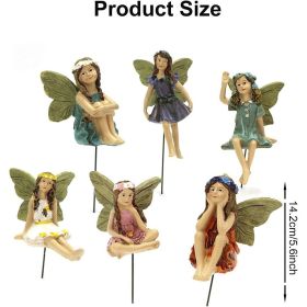 Miniature Fairy Plug-In Statue, Garden Elf With Wings Crafts Little Girls Figures Ornament, For Home Room Decor Patio Garden Accessories, 1pc