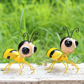 Metal Bee Decorations, Patio Art Garden Decoration, Cute Bee Lawn Decorations, Hanging Wall Sculpture, Hanging Decorations, Garden Patio Decorations,
