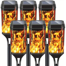 Solar Square Flame Light, 6 pcs