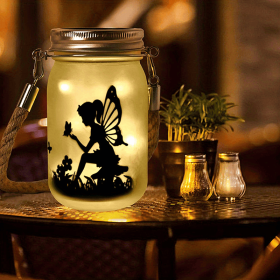 1pc, Solar Fairy Mason Jar Light,