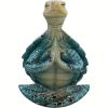 1pc, Meditating Sea Turtle Sculpture - Tranquility Garden Statue, Yoga Figurine