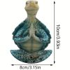 1pc, Meditating Sea Turtle Sculpture - Tranquility Garden Statue, Yoga Figurine