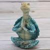1pc, Meditating Sea Turtle Sculpture - Tranquility Garden Statue, Yoga Figurine