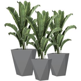 Indoor Outdoor Tall Planters, Stackable with Drainage Holes for Garden Balcony