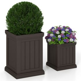 Stackable Planters with Drainage Holes, Weather-Resistant for Indoor Outdoor Use