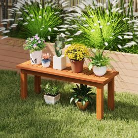 Outdoor and Indoor Solid Wood Plant Stand, Brown