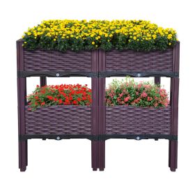 Plastic Raised Garden Beds With Legs, For Vegetables Herbs Indoors Or Outdoors.