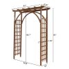 7FT  Beautiful And Practical Garden Arch Dark Brown YJ, Free shipping
