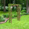 7FT  Beautiful And Practical Garden Arch Dark Brown YJ, Free shipping
