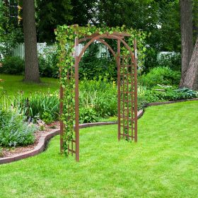 7FT  Beautiful And Practical Garden Arch Dark Brown YJ, Free shipping
