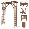 7FT  Beautiful And Practical Garden Arch Dark Brown YJ, Free shipping