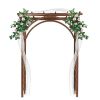 7FT  Beautiful And Practical Garden Arch Dark Brown YJ, Free shipping