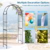 7.5 Feet Metal Garden Arch for Climbing Plants and Outdoor Garden Decor