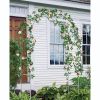 Metal Garden Arch Trellis, Adjustable Arbor Trellis, White