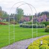 Metal Garden Arch Trellis, Adjustable Arbor Trellis, White