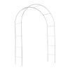 Metal Garden Arch Trellis, Adjustable Arbor Trellis, White