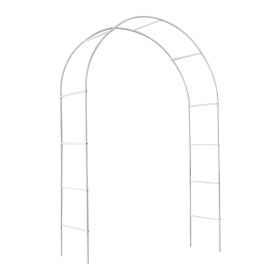 Metal Garden Arch Trellis, Adjustable Arbor Trellis, White