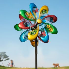 Decorative Windmill with 360Â°Rotation for Backyard and Garden, Colorful