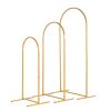 5.9ft x 4.9ft x 3.9ft Three-Piece Set Wedding Arc Top Iron Art Wedding Iron Arch Gold