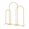 5.9ft x 4.9ft x 3.9ft Three-Piece Set Wedding Arc Top Iron Art Wedding Iron Arch Gold