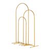 5.9ft x 4.9ft x 3.9ft Three-Piece Set Wedding Arc Top Iron Art Wedding Iron Arch Gold