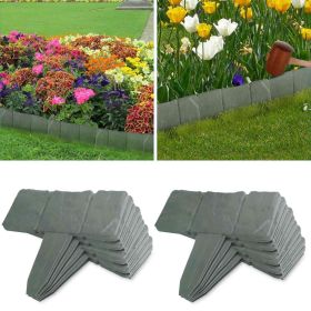 Cobbled Stone Effect Plastic Border Edging, 20 pieces