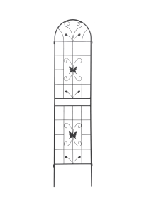 2 Pack Metal Garden Trellis 86.7" x 19.7" Rustproof Trellis for Climbing Plants Outdoor Flower Support Black
