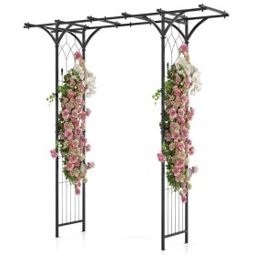Garden Arbor with Trellises for Climbing Plants, 6.8 Feet
