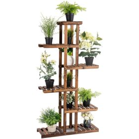 6 Tier Garden Wooden Shelf Storage Plant Stand/Rack