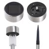 6x White Solar Garden Stake Lights SS