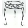 13" Round Metal Plant Stand, Matte Black