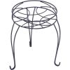 13" Round Metal Plant Stand, Matte Black