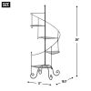 Modern Spiral Plant Stand Showcase - Stylish Indoor Plant Display Stand