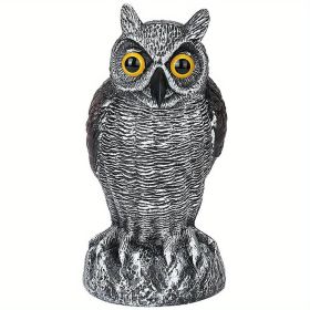 Owl Decoy To Scare Birds Away, Fake Owl Scarecrows, Pigeon Deterrent, Plastic Owl Statue For Outdoor Garden Balcony Porch Yard (Model: HBXMTY-2018-1)