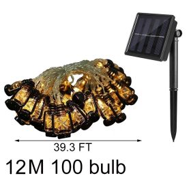 1pc Outdoor String Lights Indoor Lights 80-100 LED Christmas Lights Waterproof Fairy Lights For Bedroom Party Wedding Garden (Power & Length: Solar, 39 ft)