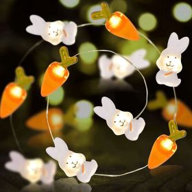 Crab Decor; 1 Roll Of Easter Decor Bunny String Lights Battery Operated; Rabbit Lights For Bedroom Birthday Easter Decorations Outdoor Indoor (Type: A)