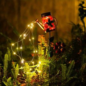 Outdoor Decor Waterproof Butterfly Solar Path Light; Watering Can Lights Hanging Fairy String Lighting For Terrace Patio Lawn Garden Yard Décor, 1pc (Style: Hummingbird)