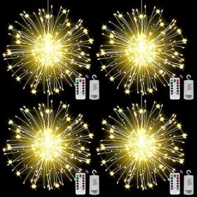 Fairy String Lights Christmas Lights; 90 LED 8 Modes Dimmable String Fairy Lights With Remote Control; Waterproof Copper Wire Decorative Hanging (Color:  Warm LED)