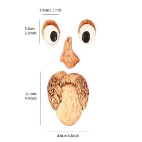 Funny Tree Faces Decor; Old Man Tree Face Decoration; Yard Art, 1pc (Color: A)