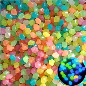 Luminous Stones Glow In The Dark Pebbles, Home Garden Decoration Outdoor Yard Lawn Path Decor, Aquarium Glow Rocks, 500pcs/bag (Color: Multicolor)