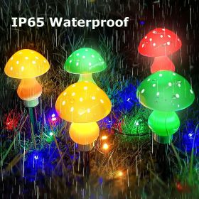 Solar Mushroom Stake Light; Multi-Color Changing LED Outdoor Flowers Garden Courtyard Yard Patio Decor (size: Solar 8 Lights)