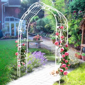Metal Garden Arch Assemble Freely with 8 Styles Garden Arbor Trellis Climbing Plants Support Rose Arch Outdoor Arch Wedding Arch Party Events Arc (Color: as Pic)